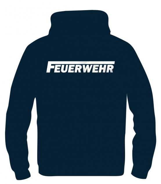 FEUERWEHR reflektierender Druck Kinder Sweatshirt mit Kapuze HOO