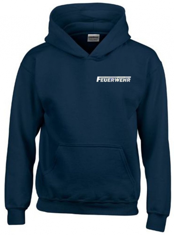 FEUERWEHR reflektierender Druck Kinder Sweatshirt mit Kapuze HOO