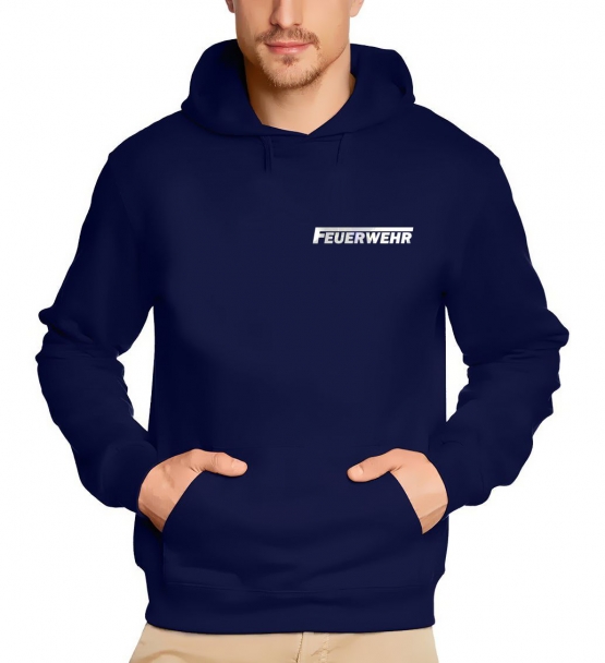 FEUERWEHR reflektierender Druck  Sweatshirt mit Kapuze HOODIE Gr