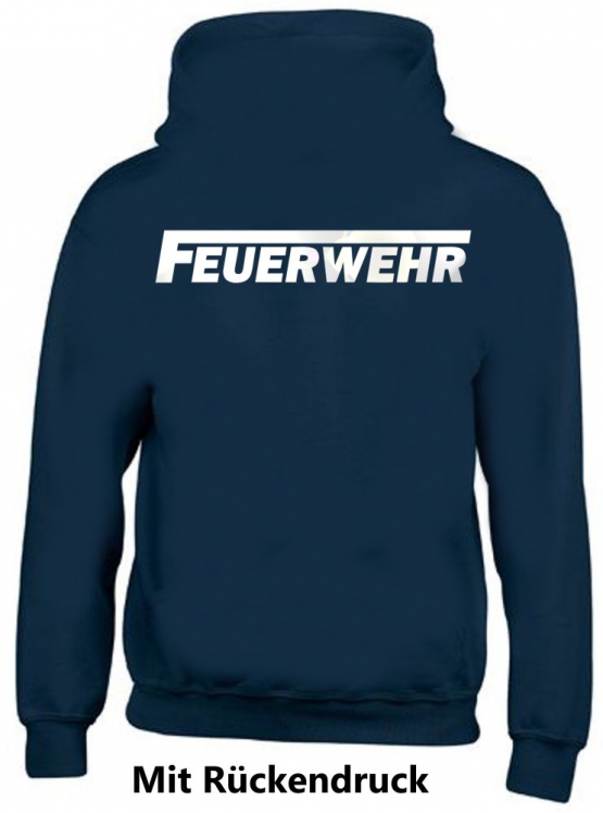 FEUERWEHR reflektierender Druck  Sweatshirt mit Kapuze HOODIE Gr