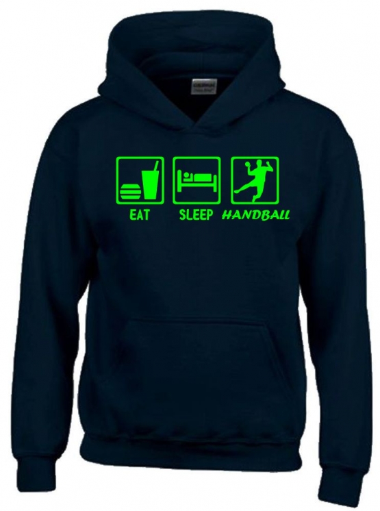 EAT SLEEP HANDBALL Kinder Sweatshirt mit Kapuze HOODIE Kids Gr.1