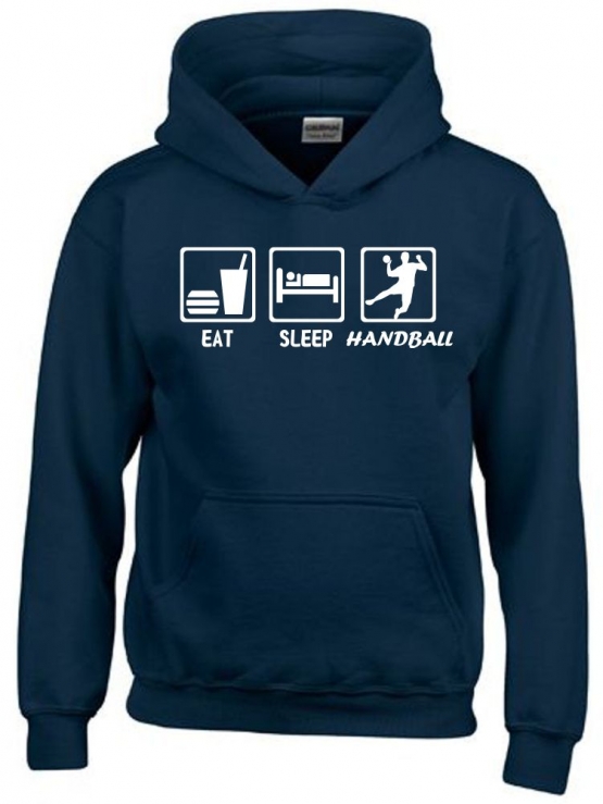 EAT SLEEP HANDBALL Kinder Sweatshirt mit Kapuze HOODIE Kids Gr.1