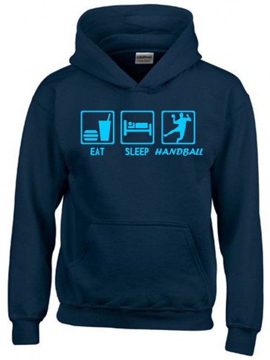 EAT SLEEP HANDBALL Kinder Sweatshirt mit Kapuze HOODIE Kids Gr.1