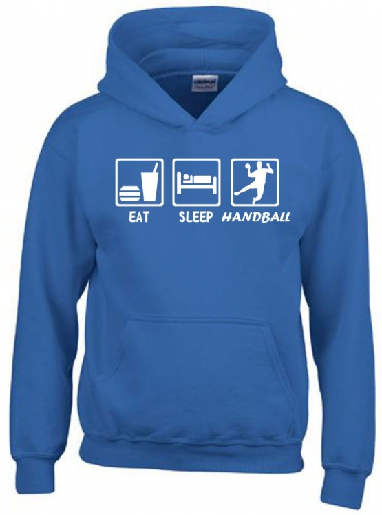 EAT SLEEP HANDBALL Kinder Sweatshirt mit Kapuze HOODIE Kids Gr.1