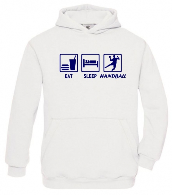 EAT SLEEP HANDBALL Kinder Sweatshirt mit Kapuze HOODIE Kids Gr.1