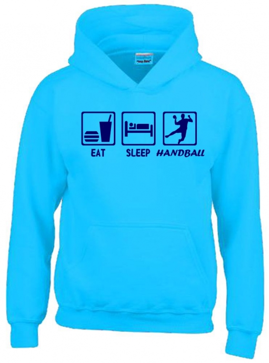 EAT SLEEP HANDBALL Kinder Sweatshirt mit Kapuze HOODIE Kids Gr.1