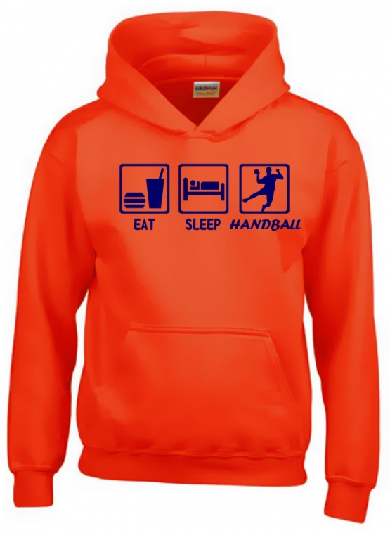 EAT SLEEP HANDBALL Kinder Sweatshirt mit Kapuze HOODIE Kids Gr.1