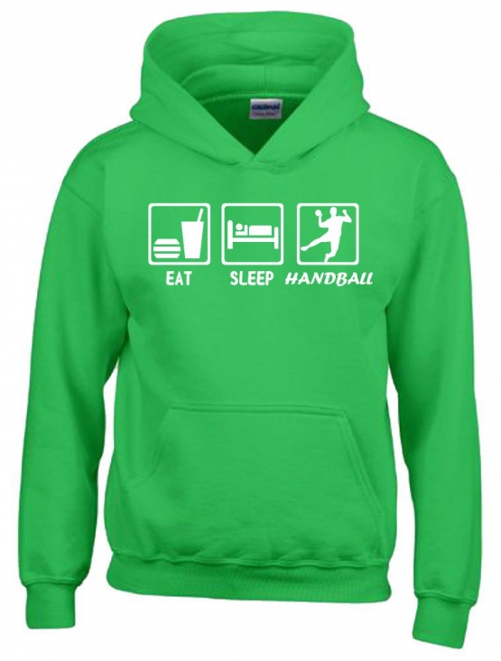 EAT SLEEP HANDBALL Kinder Sweatshirt mit Kapuze HOODIE Kids Gr.1