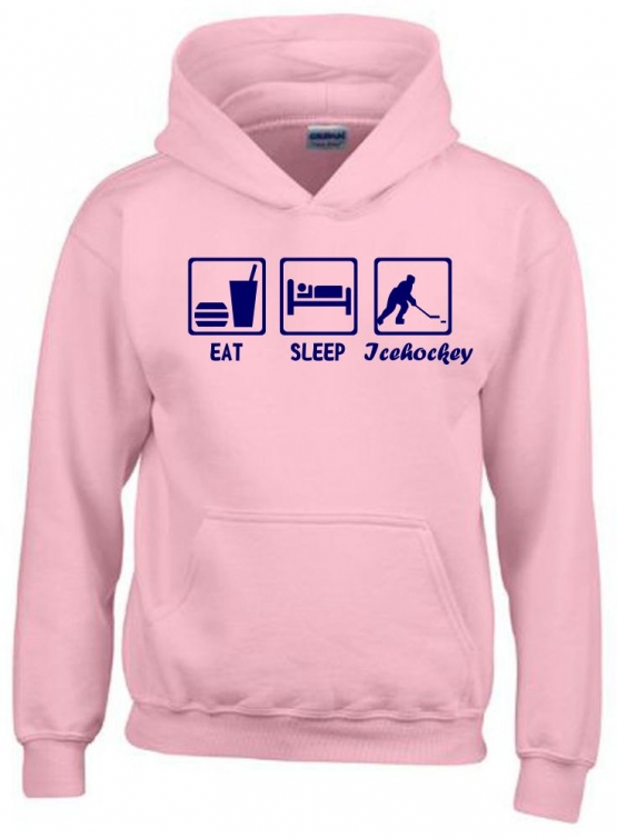 EAT SLEEP Icehockey Kinder Sweatshirt mit Kapuze HOODIE Kids Gr.