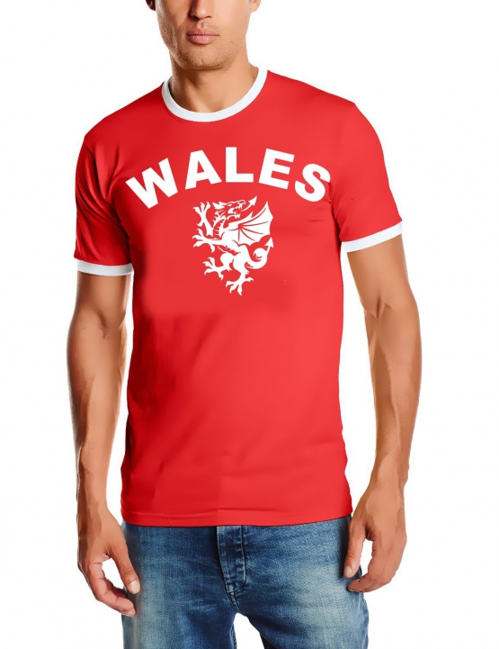 EM 2016 WALES T-SHIRT mit Deinem NAMEN + NUMMER ! WALES Fußball