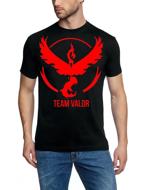 TEAM VALOR Poke T-Shirt, Schwarz, GR.S M L XL XXL 3XL 4XL 5XL