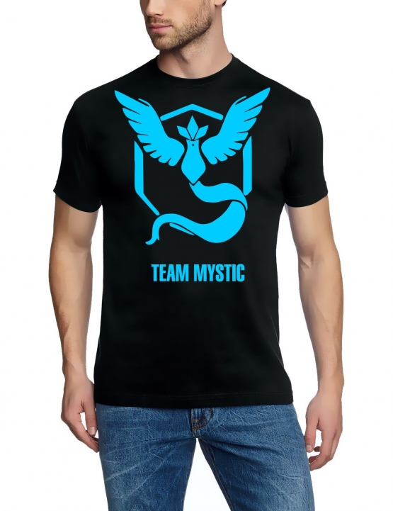 TEAM MYSTIC Poke T-Shirt, Schwarz, GR.S M L XL XXL 3XL 4XL 5XL