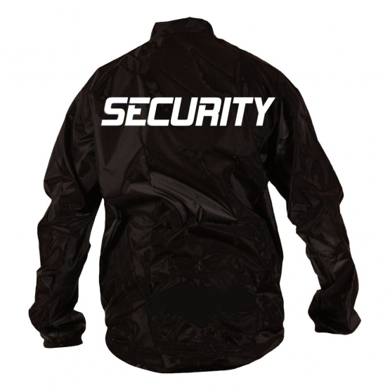 SECURITY - Regenjacke - reflektierender Druck schwarz S M L XL XXL XXXL für den Sicherheitsdienst