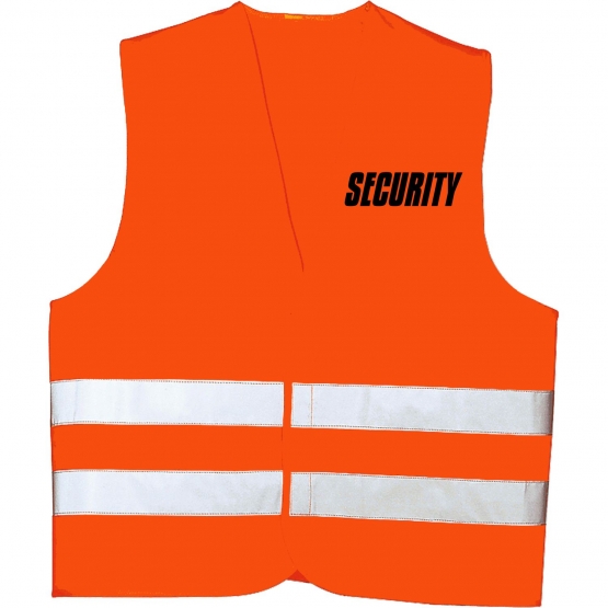 SECURITY - WARNWESTE - Neongelb und Neonorange M L XL XXL für den Sicherheitsdienst