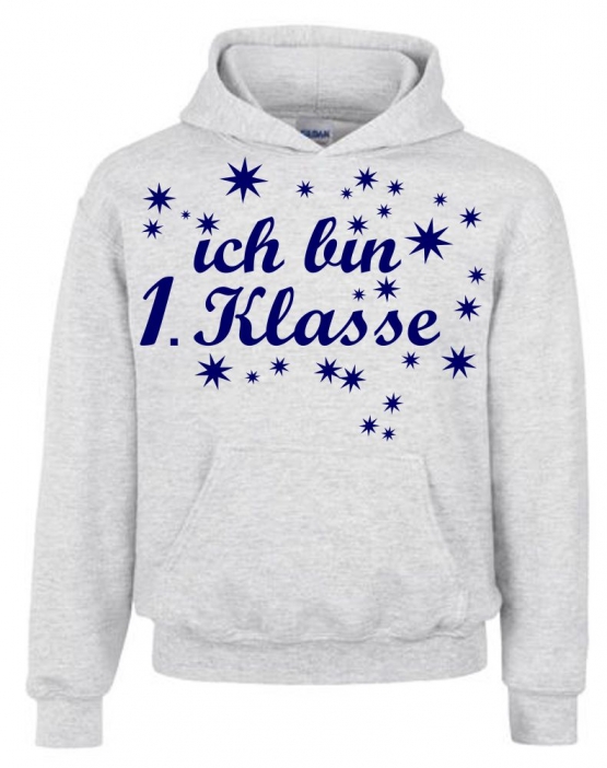 Ich bin 1. Klasse Hoodie Sweatshirt mit Kapuze für Mädchen zur Einschulung Schulanfang Hoodie Sweatshirt mit Kapuze Gr. 116 128 140 152 cm