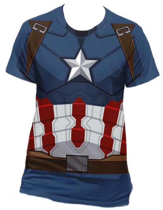 Captain America CA Sublimated civil war Logo Marvel Comics -  T-Shirt, GR.S M L XL XXL