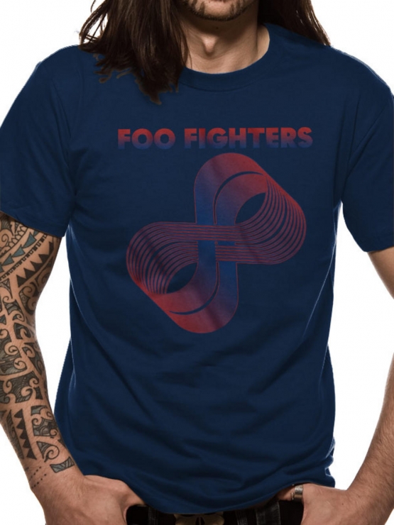 THE FOO FIGHTERS, LOOPS LOGO navy T-SHIRT S M L XL XXL