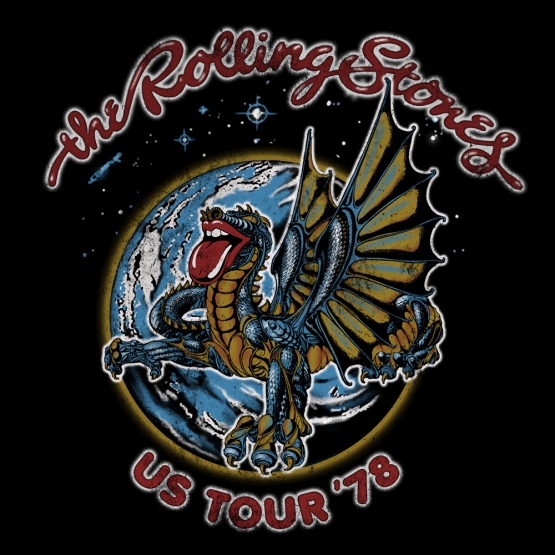 The Rolling Stones US TOUR 78 Druck vorne und hinten T-Shirt schwarz Gr. S M L XL XXL