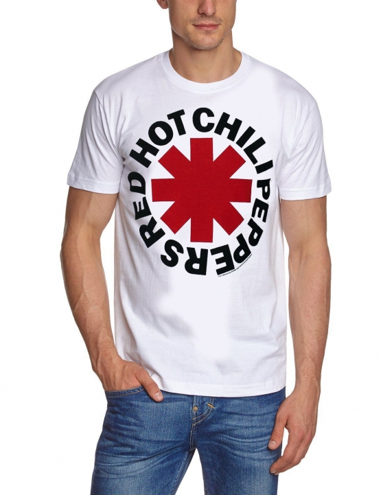 RHCP red hot chilli peppers ASTERISK Logo Neu, Herren, weiß, T-SHIRT S M L XL XXL