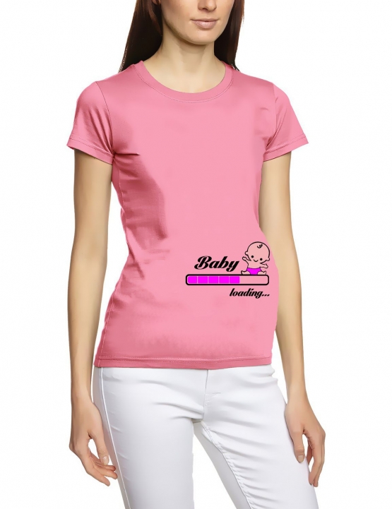 Baby loading… ! Süsses T-Shirt für Paare Liebe Love T-Shirt Mann Frau Kind Gr. S M L XL XXL XXXL