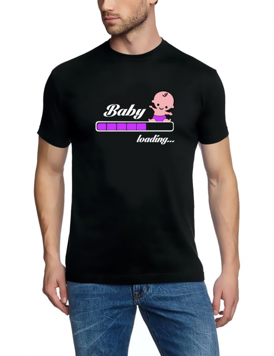 Baby loading… ! Süsses T-Shirt für Paare Liebe Love T-Shirt Mann Frau Kind Gr. S M L XL XXL XXXL