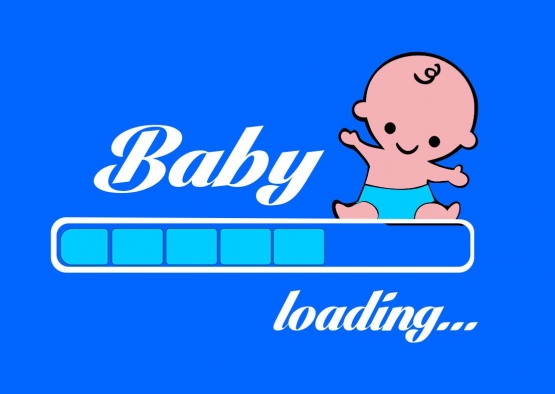 Baby loading…  Süsses T-Shirt für Schwangere Mama LONGSHIRT Extra Langes Strech T-Shirt XS S M L XL XXL