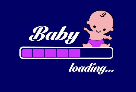 Baby loading…   T-Shirt für Schwangere - Mama LONG SHIRT Extra Langes Strech T-Shirt XS S M L XL XXL