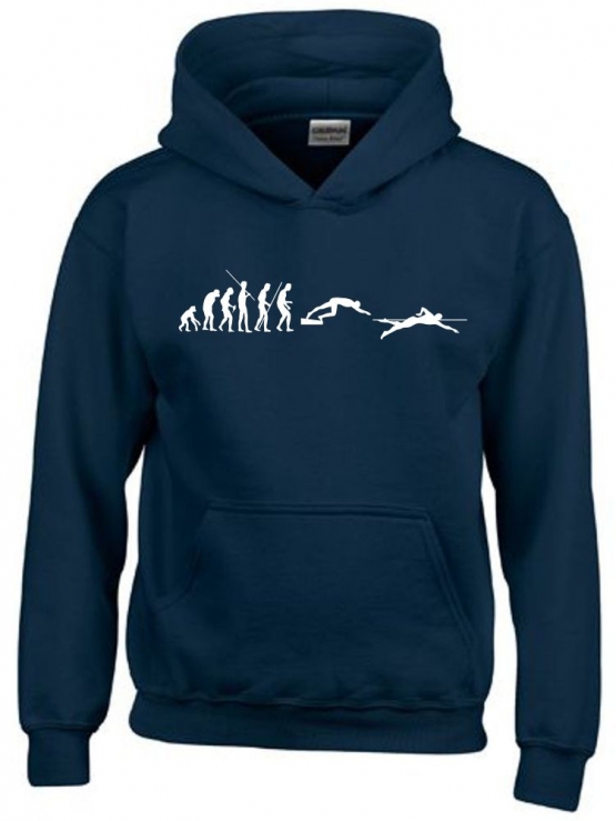 SCHWIMMEN Evolution Kinder Sweatshirt mit Kapuze HOODIE Kids Gr.128 - 164 cm