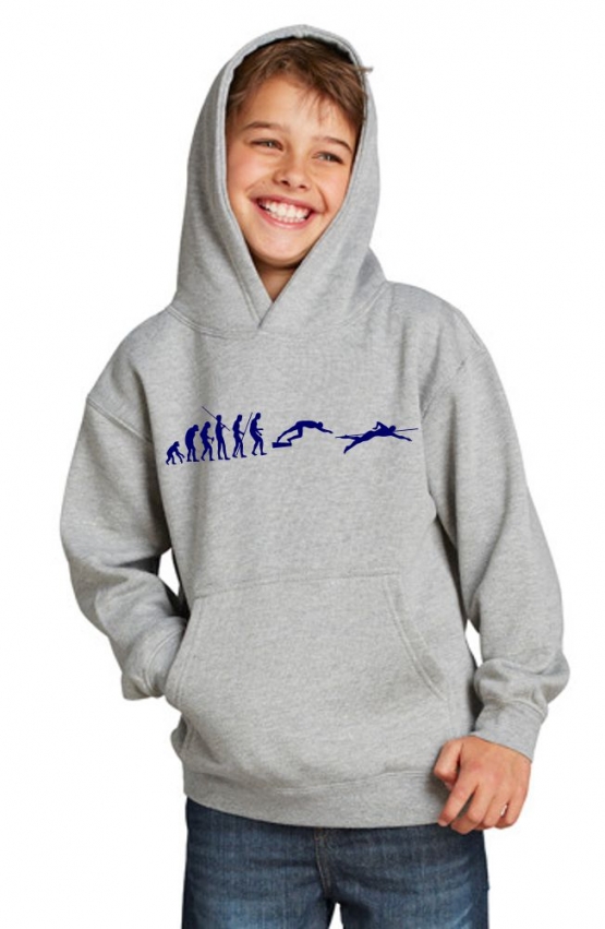 SCHWIMMEN Evolution Kinder Sweatshirt mit Kapuze HOODIE Kids Gr.128 - 164 cm