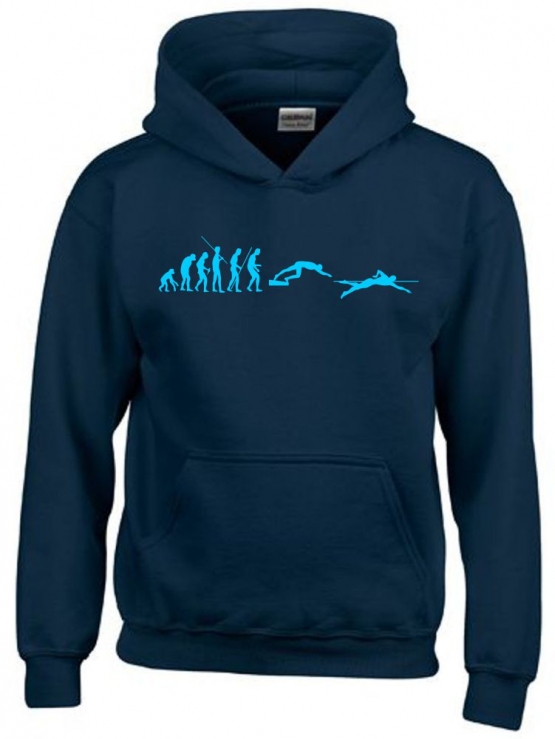 SCHWIMMEN Evolution Kinder Sweatshirt mit Kapuze HOODIE Kids Gr.128 - 164 cm