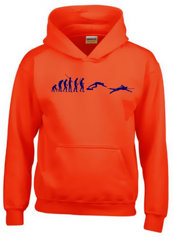 SCHWIMMEN Evolution Kinder Sweatshirt mit Kapuze HOODIE Kids Gr.128 - 164 cm