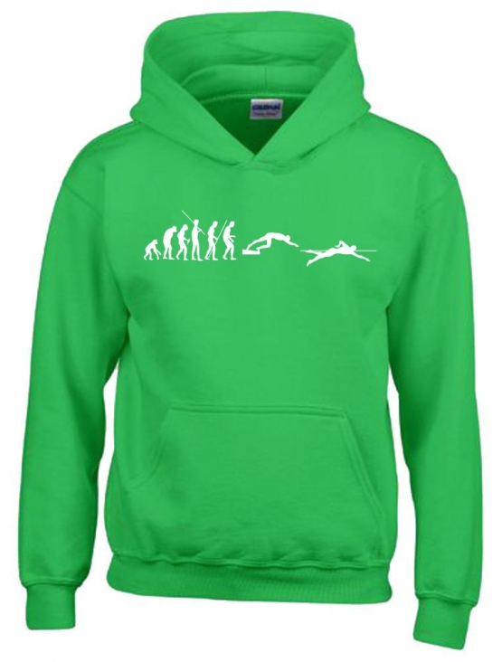 SCHWIMMEN Evolution Kinder Sweatshirt mit Kapuze HOODIE Kids Gr.128 - 164 cm