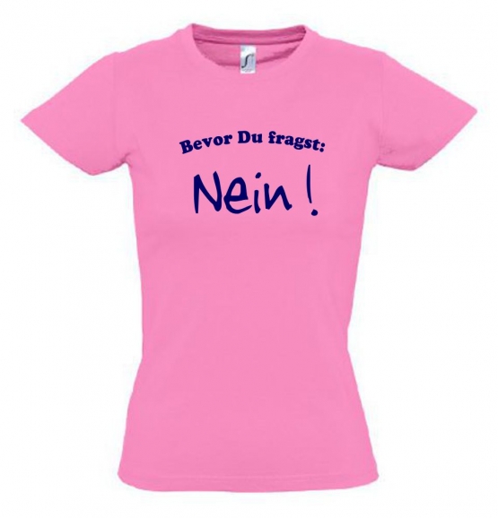 BEVOR DU FRAGST - NEIN ! Kinder T-Shirt Kids Gr.128 - 164 cm NEIN SAGEN !