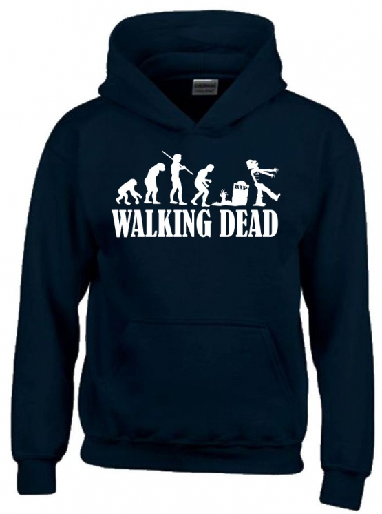 ZOMBIE Evolution Walking Dead ! Kinder Sweatshirt mit Kapuze HOODIE Kids Gr.128 - 164 cm NEIN SAGEN !