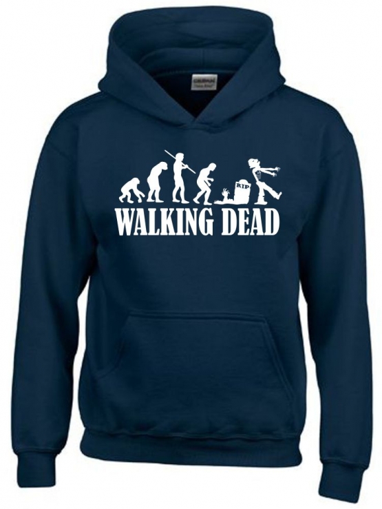 ZOMBIE Evolution Walking Dead ! Kinder Sweatshirt mit Kapuze HOODIE Kids Gr.128 - 164 cm NEIN SAGEN !