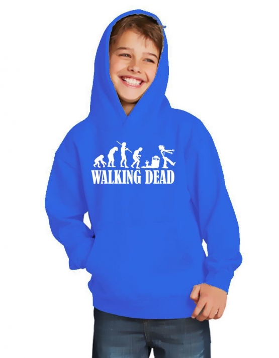 ZOMBIE Evolution Walking Dead ! Kinder Sweatshirt mit Kapuze HOODIE Kids Gr.128 - 164 cm NEIN SAGEN !