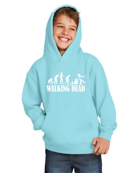 ZOMBIE Evolution Walking Dead ! Kinder Sweatshirt mit Kapuze HOODIE Kids Gr.128 - 164 cm NEIN SAGEN !