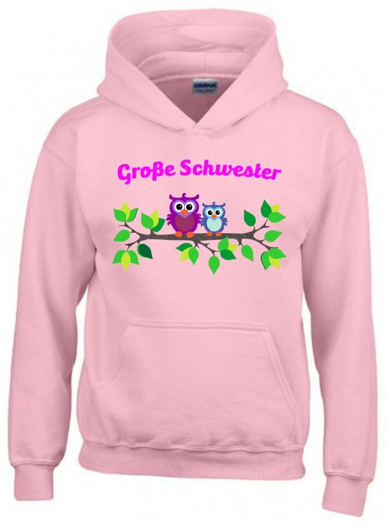 Grosse Schwester ! Mädchen Geschwister Sweatshirt mit Kapuze HOODIE Kids Gr.128 - 164 cm Voltegieren, SpringGeschwister, Reitunterricht, Reiturnier