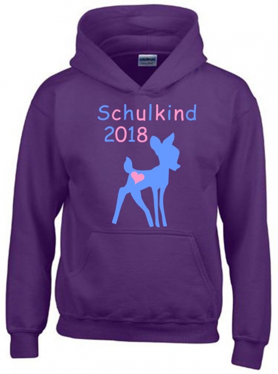 Schulkind 2018 ! Mädchen Geschwister Sweatshirt mit Kapuze HOODIE Kids Gr.128 - 164 cm