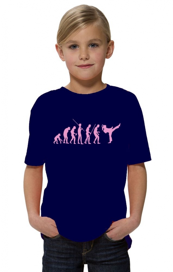 Mädchen Karate KICKBOXEN Evolution Kinder T-SHIRT Kids Gr.128 - 164 cm Thai Boxen, Taekwondo, Judo, K1, Aikido, Ju Jutsu