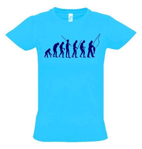 ANGELN - FISCHEN  Evolution Kinder T-Shirt Kids Gr.128 - 164 cm