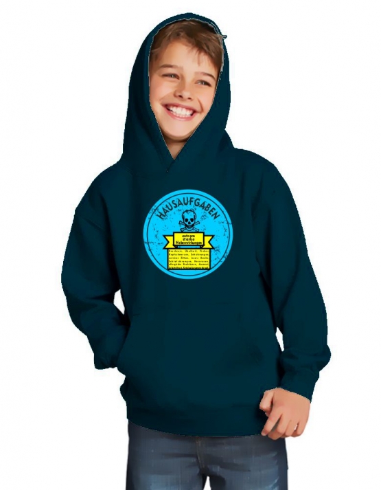 HAUSAUFGABEN - NEBENWIRKUNGEN : Brechreiz, Übelkeit, Schlafstörungen ... Kinder HOODIE SWEATSHIRT MIT KAPUZE Kids Gr.128 - 164 cm