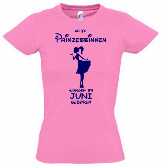 Echte Prinzessinnen wurden im Juni geboren ! Mädchen Geburtstag T-SHIRT Kids Gr.128 - 164 cm Prinzessin Birthday Party Feiern