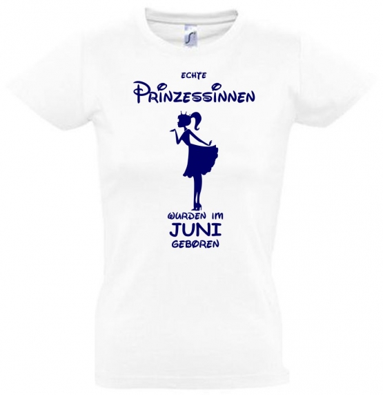 Echte Prinzessinnen wurden im Juni geboren ! Mädchen Geburtstag T-SHIRT Kids Gr.128 - 164 cm Prinzessin Birthday Party Feiern