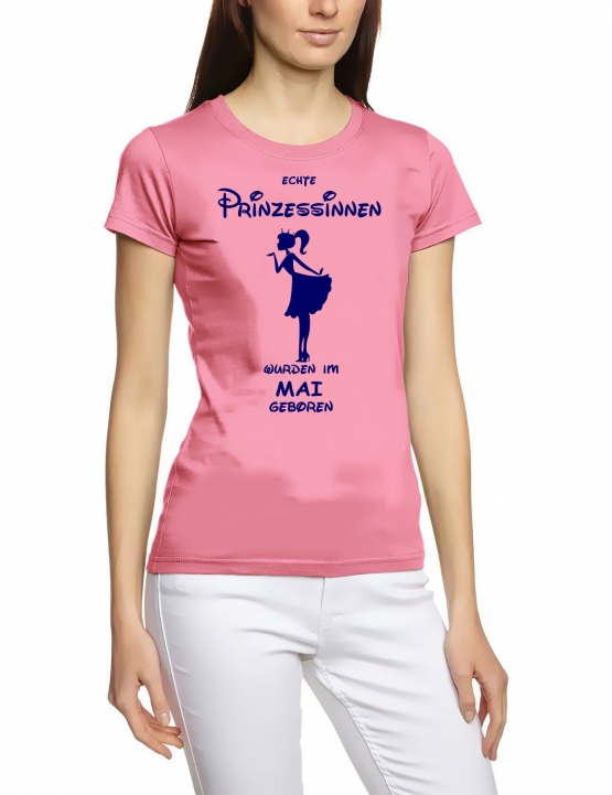 Echte Prinzessinnen wurden im Mai geboren ! Damen - Mädchen Geburtstag T-SHIRT Gr. S M L XL Prinzessin Birthday Party Feiern