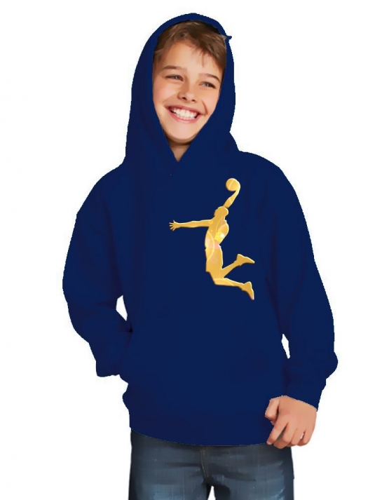 DUNK Basketball Slam Dunkin Kinder Sweatshirt mit Kapuze HOODIE Kids Gr.128 - 164 cm