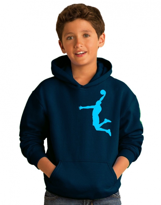 DUNK Basketball Slam Dunkin Kinder Sweatshirt mit Kapuze HOODIE Kids Gr.128 - 164 cm