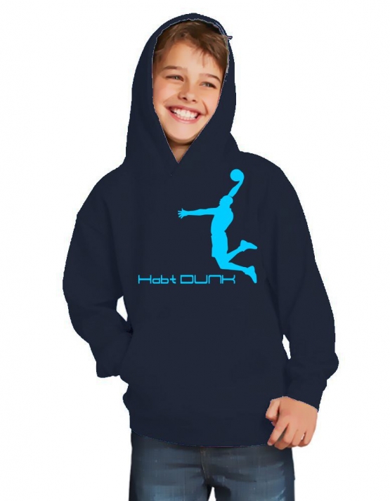 Habt DUNK Basketball Slam Dunkin Kinder Sweatshirt mit Kapuze HOODIE Kids Gr.128 - 164 cm