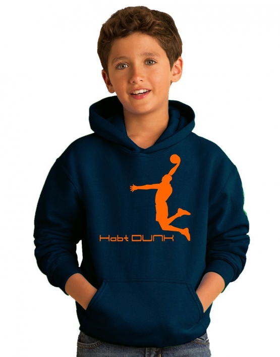 Habt DUNK Basketball Slam Dunkin Kinder Sweatshirt mit Kapuze HOODIE Kids Gr.128 - 164 cm