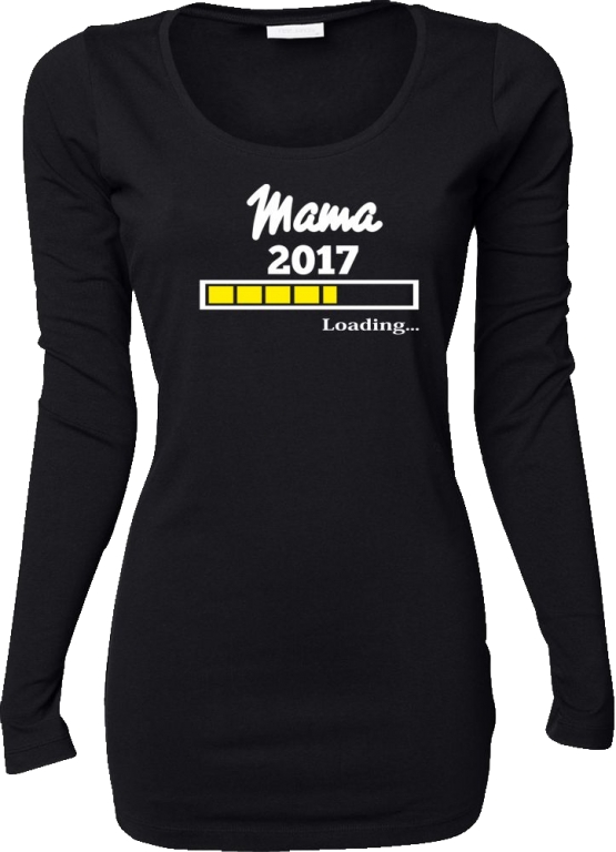 Mama 2017 Loading …  T-Shirt für Schwangere Mama LONGSHIRT Extra Langes Strech Langarm T-Shirt XS S M L XL XXL